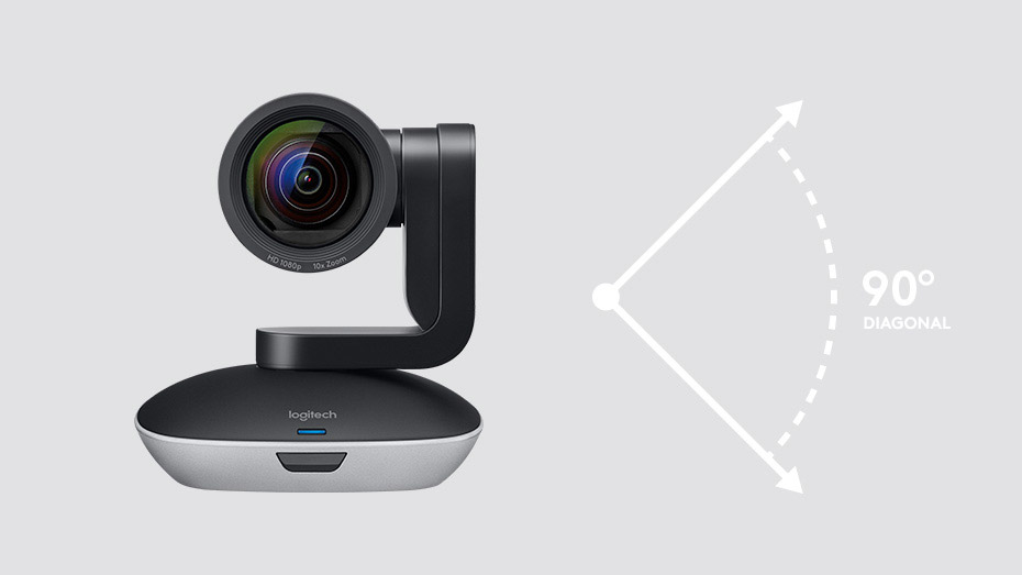 Logitech PTZ Pro 2 góc nhìn lên đến 90 độ