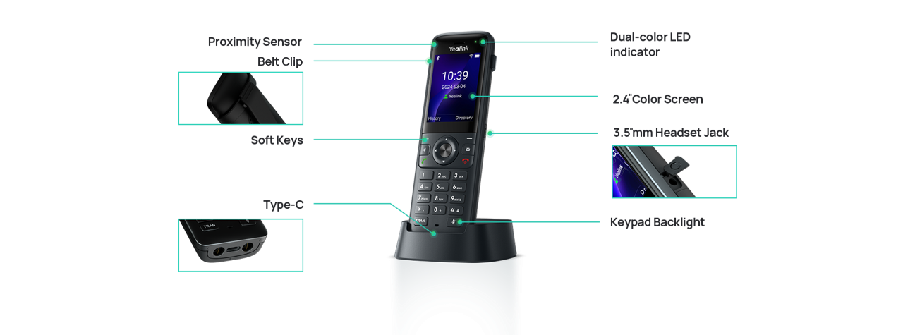 Yealink AX83H có Thiết kế hiện đại, màn hình màu trực quan