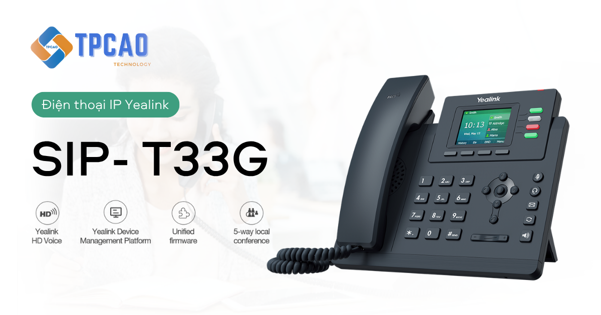 Điện thoại IP Yealink SIP- T33G phổ thông